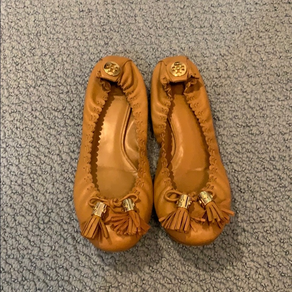 Tory Burch flats worn once!!!